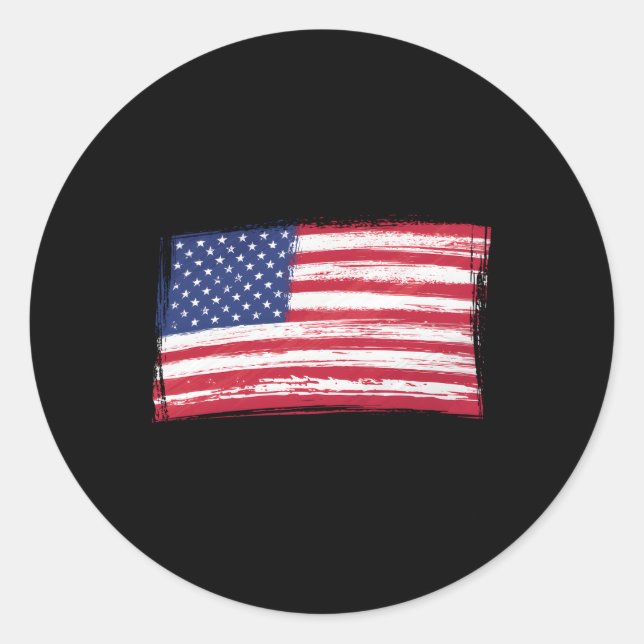 This Is My Pride Flag Usa Patriotic American 4Th O Classic Round Sticker (Front)