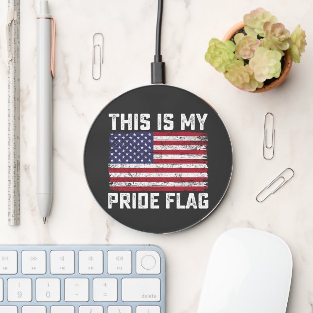This Is My Pride Flag USA Wireless Charger (Desk)