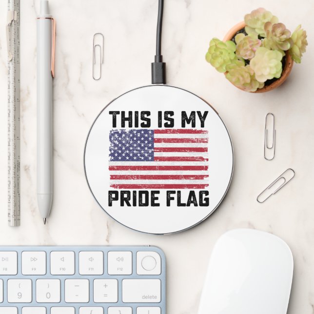This Is My Pride Flag USA Wireless Charger (Desk)