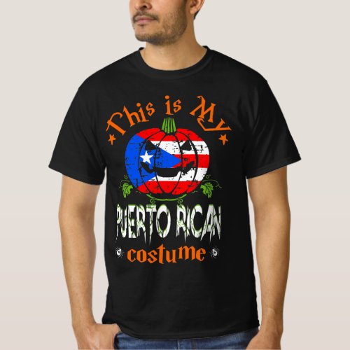 This Is My Puerto Rican Costume Halloween T_Shirt