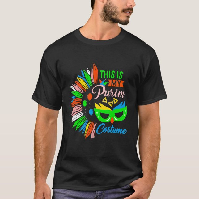 This Is My Purim Costume Adult Mardi Gras New Orle T-Shirt (Front)
