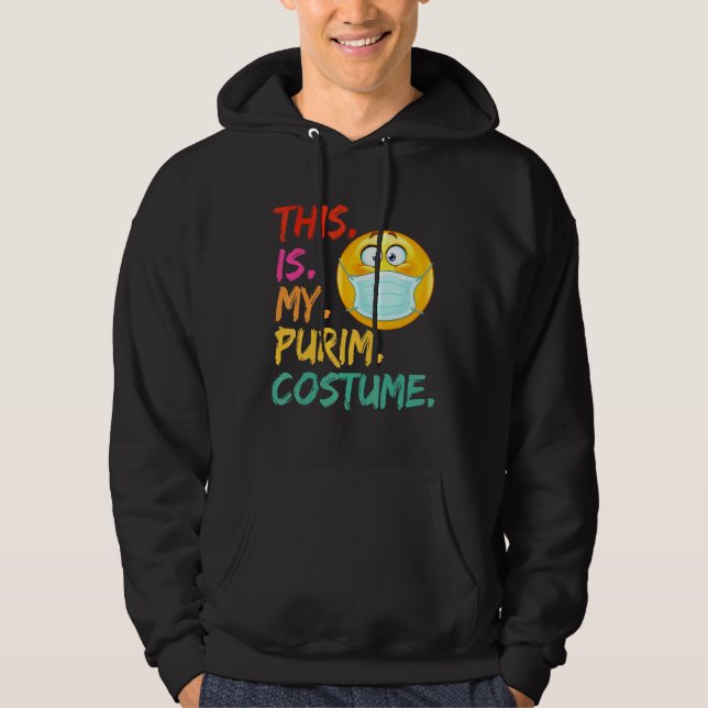 This Is My Purim Costume Funny Jewish Face Mask 1 Hoodie (Front)