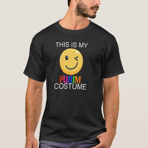 This Is My Purim Costume Funny Jewish Face Mask Pu T_Shirt