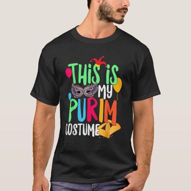 This Is My Purim Costume Jewish Happy Purim Hamant T-Shirt (Front)