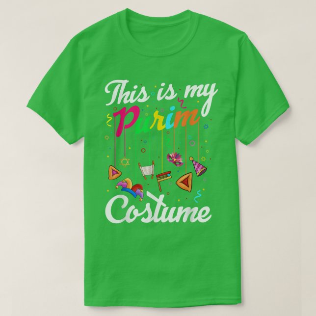 This Is My Purim Costume Jewish Happy Purim Hamant T-Shirt (Design Front)