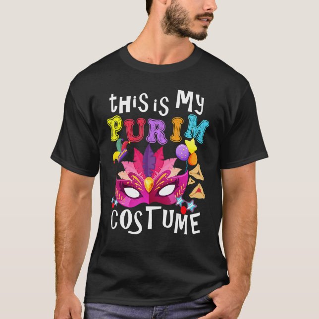 This Is My Purim Costume Jewish Happy Purim Hamant T-Shirt (Front)