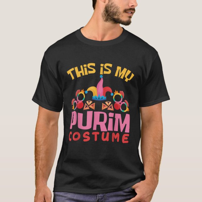 This Is My Purim Costume Jewish Happy Purim Hamant T-Shirt (Front)
