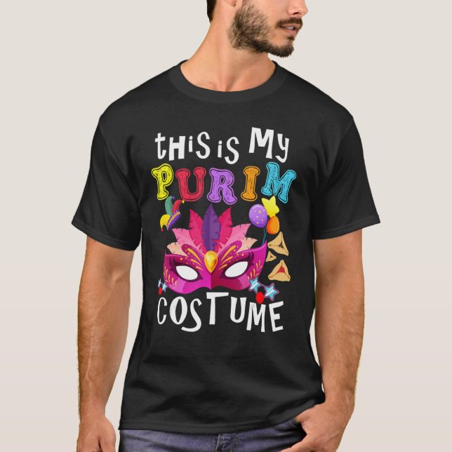 This Is My Purim Costume Jewish Happy Purim Hamant T-Shirt (Front)