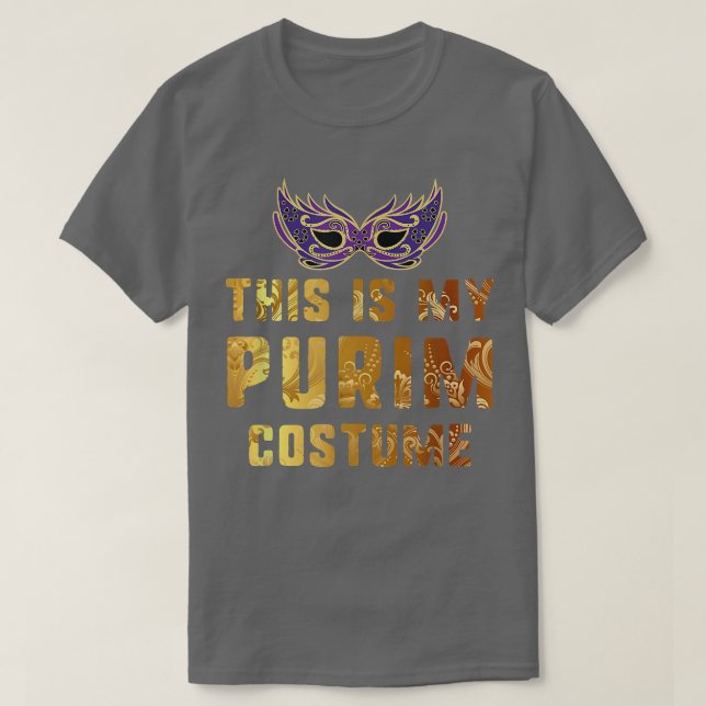 This Is My Purim Costume Jewish Happy Purim Holida T-Shirt (Design Front)