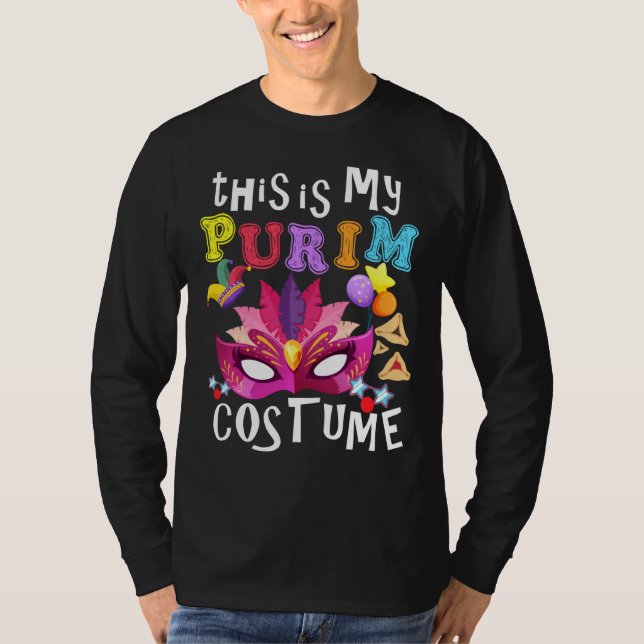 This Is My Purim Costume Jewish Purim Gift Sweatsh T-Shirt (Front)
