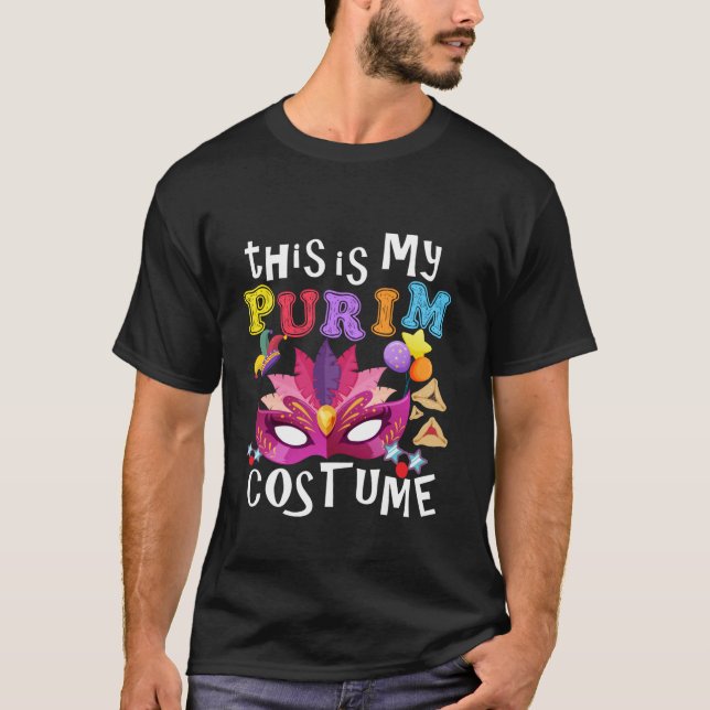 This Is My Purim Costume Jewish Purim Gift T-Shirt (Front)