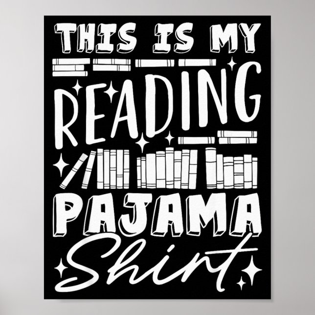This Is My Reading Pajama Bedtime Reading Funny  Poster (Front)