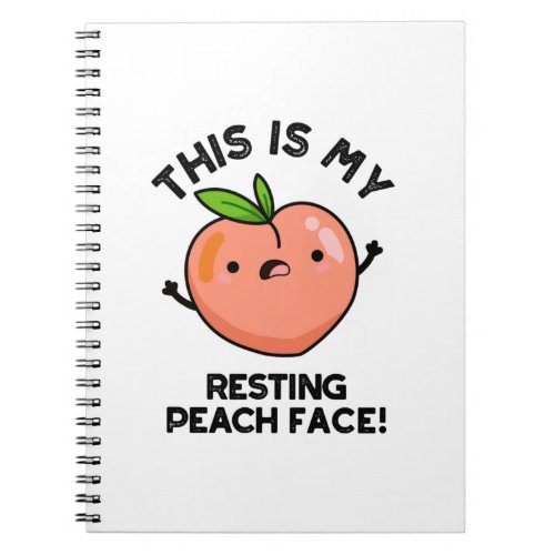 This Is My Resting Peace Face Funny Fruit Pun Notebook