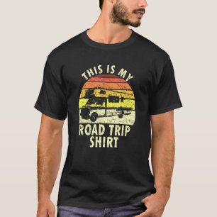 This Is My Road Trip Rv Camping Retro Rv Camper T-Shirt