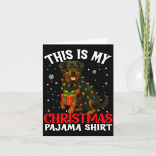 This Is My Rottweiler Christmas Pajama Shirt Xmas Card