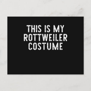 This Is My Rottweiler Dog Costume Halloween Lazy Postcard