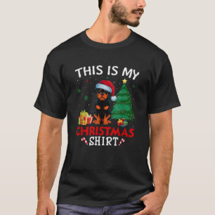 This is My Rottweiler Dog Santa Hat Christmas Paja T-Shirt