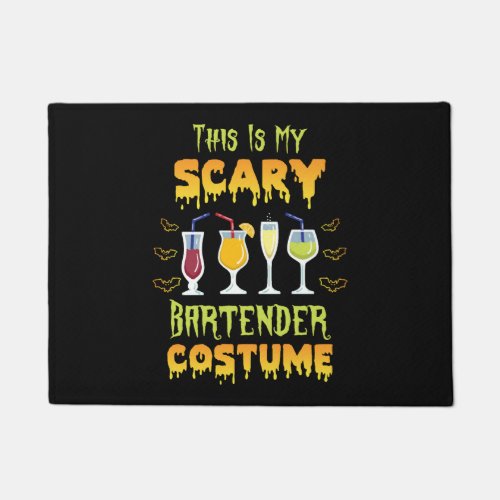 This Is My Scary Bartender Costume Doormat