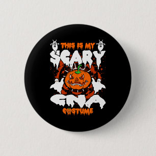 This Is My Scary Cna Costume Button