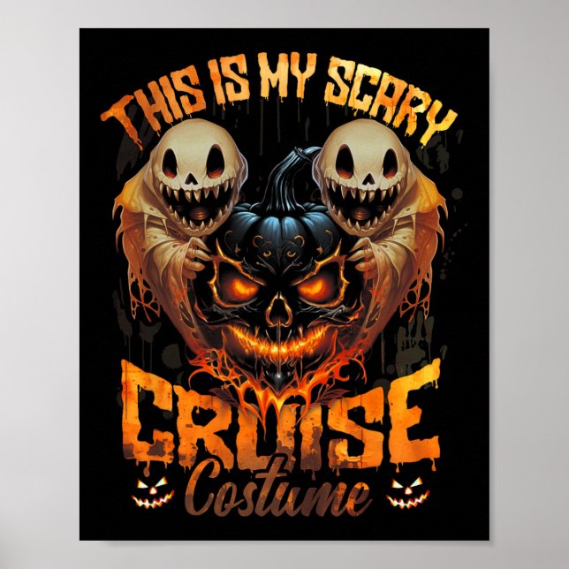 This Is My Scary Cruise Costume Devil Ghost Horror Poster (Front)
