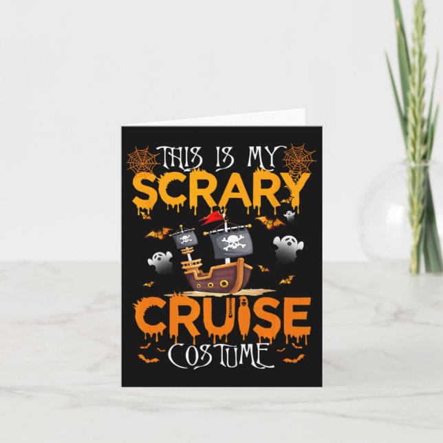 This Is My Scary Cruise Costume Halloween Sailing  Card (Front)