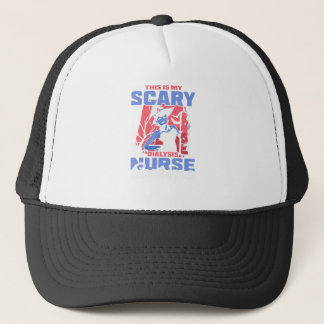 This is my Scary Dialysis Nurse Costume Halloween. Trucker Hat