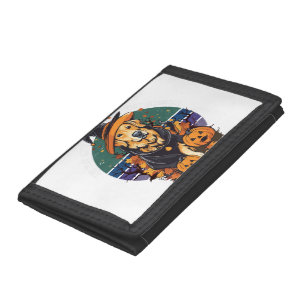 This is my scary dog dad costume Halloween Doglove Tri-fold Wallet