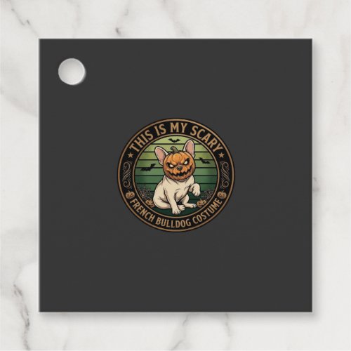 This Is My Scary French Bulldog Costume Halloween  Favor Tags