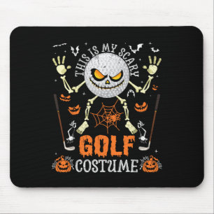 This Is My Scary Golf Costume Halloween Skeleton L Mouse Pad