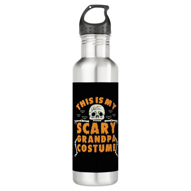 This Is My Scary Grandpa Costume  Stainless Steel Water Bottle (Front)
