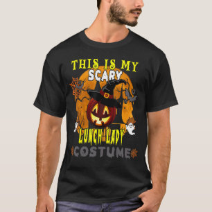 This Is My Scary Lunch Lady Costume Scary Pumpkin  T-Shirt