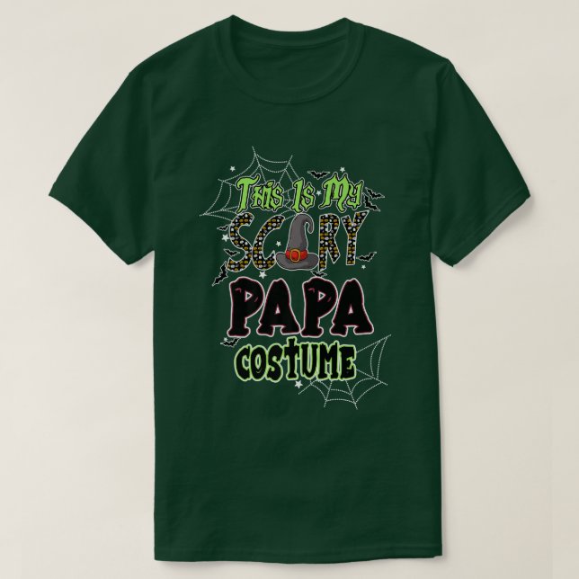 This Is My Scary Papa Costume Family Matching Hall T-Shirt (Design Front)