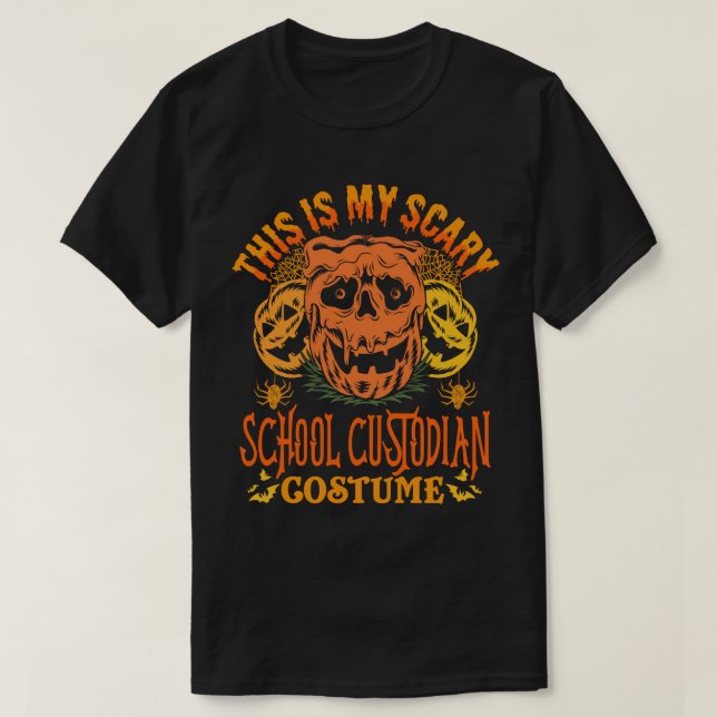 This Is My Scary School Custodian Costume T-Shirt (Design Front)