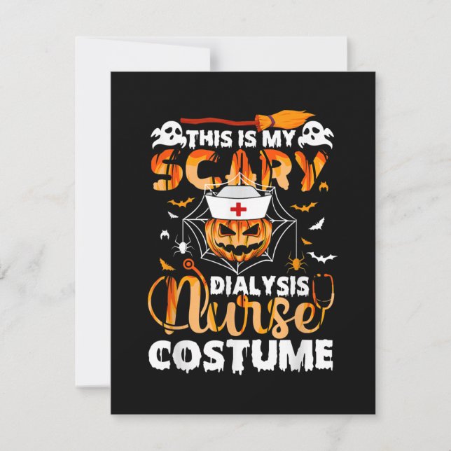 This Is My Scary School Nurse Costume Halloween Note Card (Front)