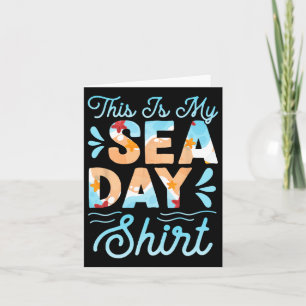 This Is My Sea Day Family Summer Vacation Beach Vi Card