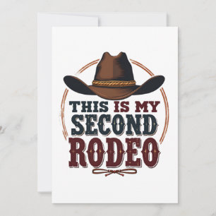 This is My Second Rodeo Cowboy West Hat Thank You Card