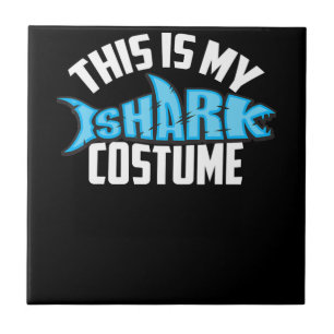 This Is My Shark Costume Sea Creature Ceramic Tile