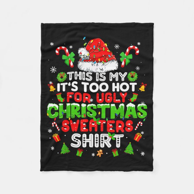 This Is My Shirt Family Matching Tee Pjs Christmas Fleece Blanket (Front)