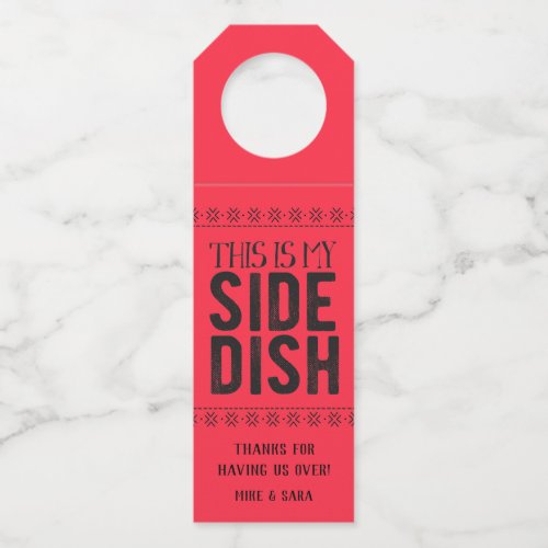 This Is My Side Dish Bottle Hanger Tag