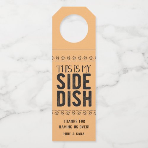 This Is My Side Dish Bottle Hanger Tag