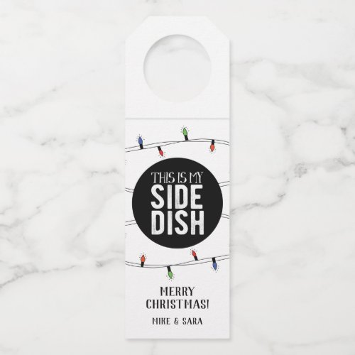 This Is My Side Dish Christmas Bottle Hanger Tag