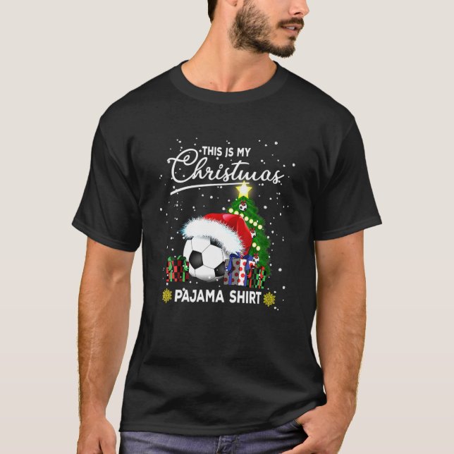 This Is My Soccer Christmas Pajamas For Boys, Adul T-Shirt (Front)