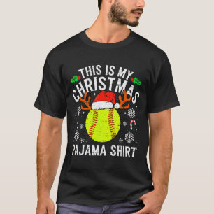 This Is My Softball Christmas Pajama Shirt Srt Men