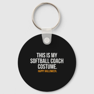 This is my Softball Coach Costume funny Halloween Keychain