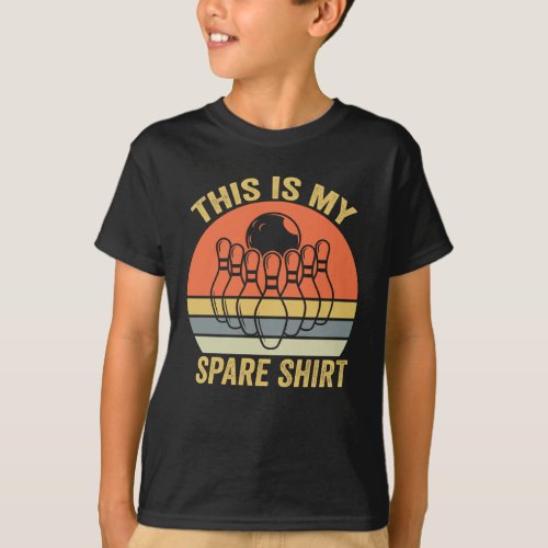 This is My Spare Bowling Funny Vintage Bowler Gift T_Shirt