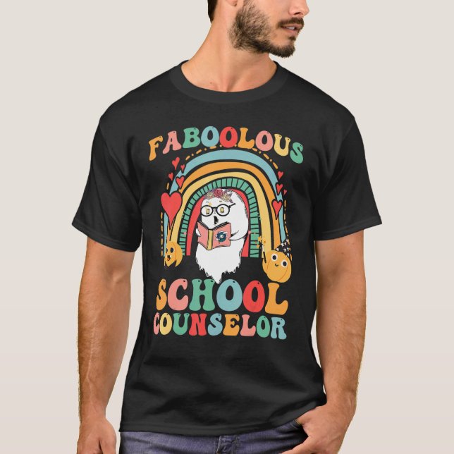 This Is My Spooky Vibes Faboolous School Counselor T-Shirt (Front)