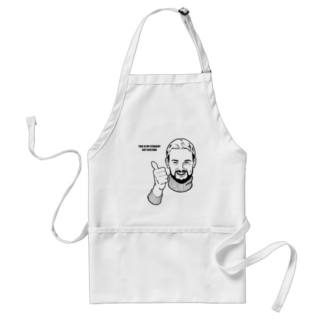 This is my straight guy costume adult apron (Front)