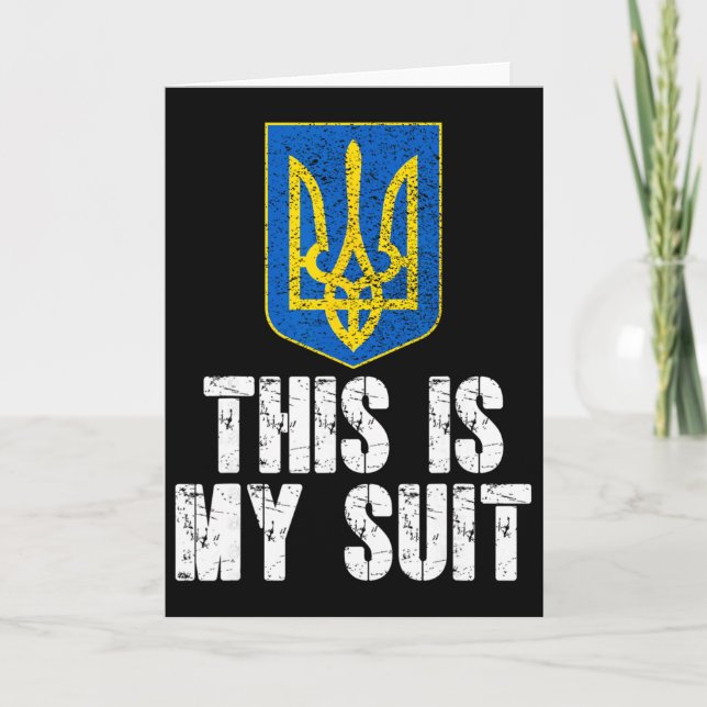 This Is My Suit Support Ukraine Trident Ukrainian  Card (Front)