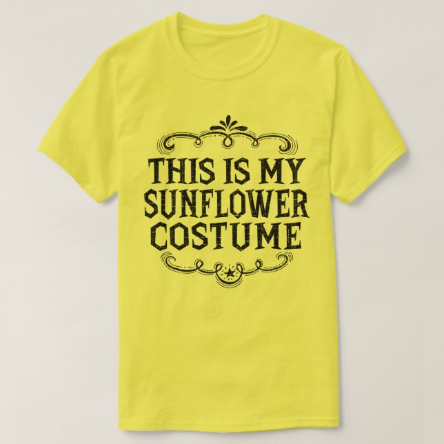 This Is My Sunflower Costume Funny Lazy Halloween T-Shirt (Design Front)