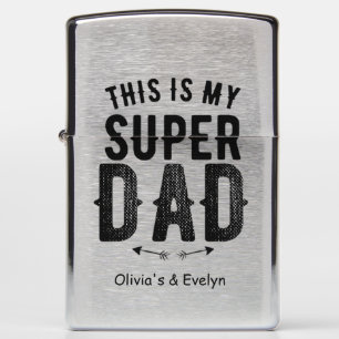 This is My Super Dad Personalized Father's day Zippo Lighter